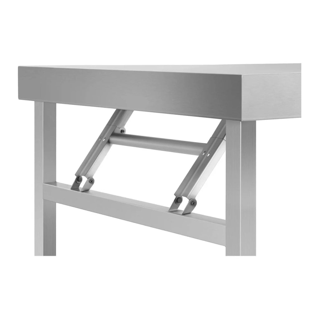 Tavolo da lavoro professionale pieghevole in acciaio inox da cucina 120 x 60 cm 14_0003706