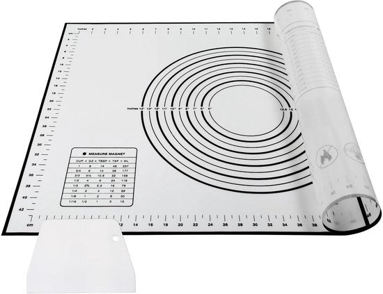 Mat di Silicone per Cucina 70 x 50 cm - Sottopiano Antiscivolo con Marcatura dei Contenuti