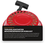 Generatore di Benzina 2KW 168F - Alta Qualità Metallo - Installazione Facile - Resistente ai Colpi - Bassa Livello di Rumore - Incluso Kit di Viti - Avviatore