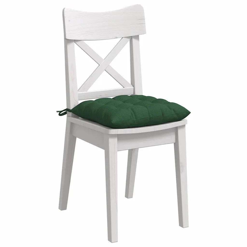 Cuscini per Seduta 4 pcs Verde Scuro 40 x 40 x 6 cm