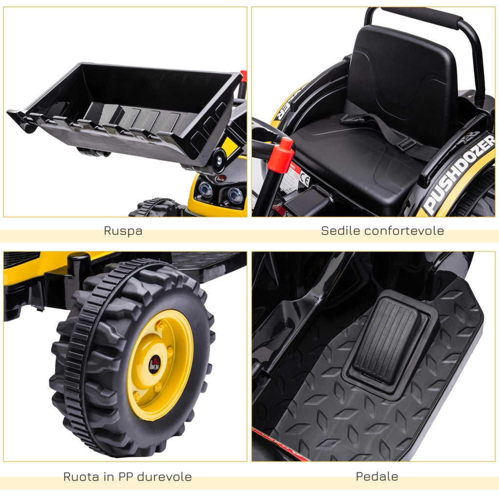 Escavatore Giocattolo a Batteria ¨C zephmum ¨C 132x62x65 cm Giallo
