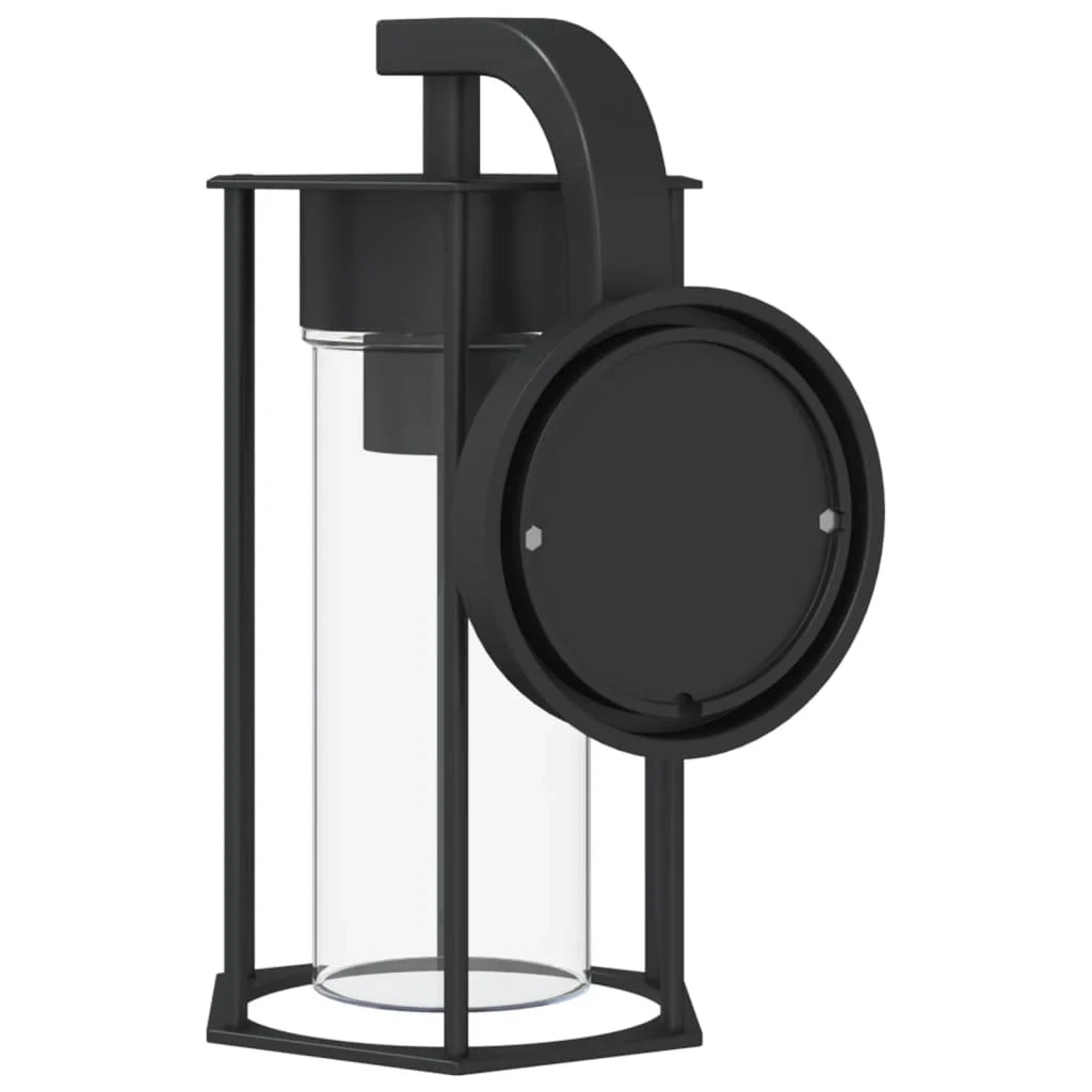 Set di 2 applique da esterno 14 x 14 x 25 cm resistenti alle intemperie in acciaio inox nero 02_0056576