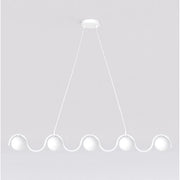 Lampada a sospensione Sinus in acciaio bianco