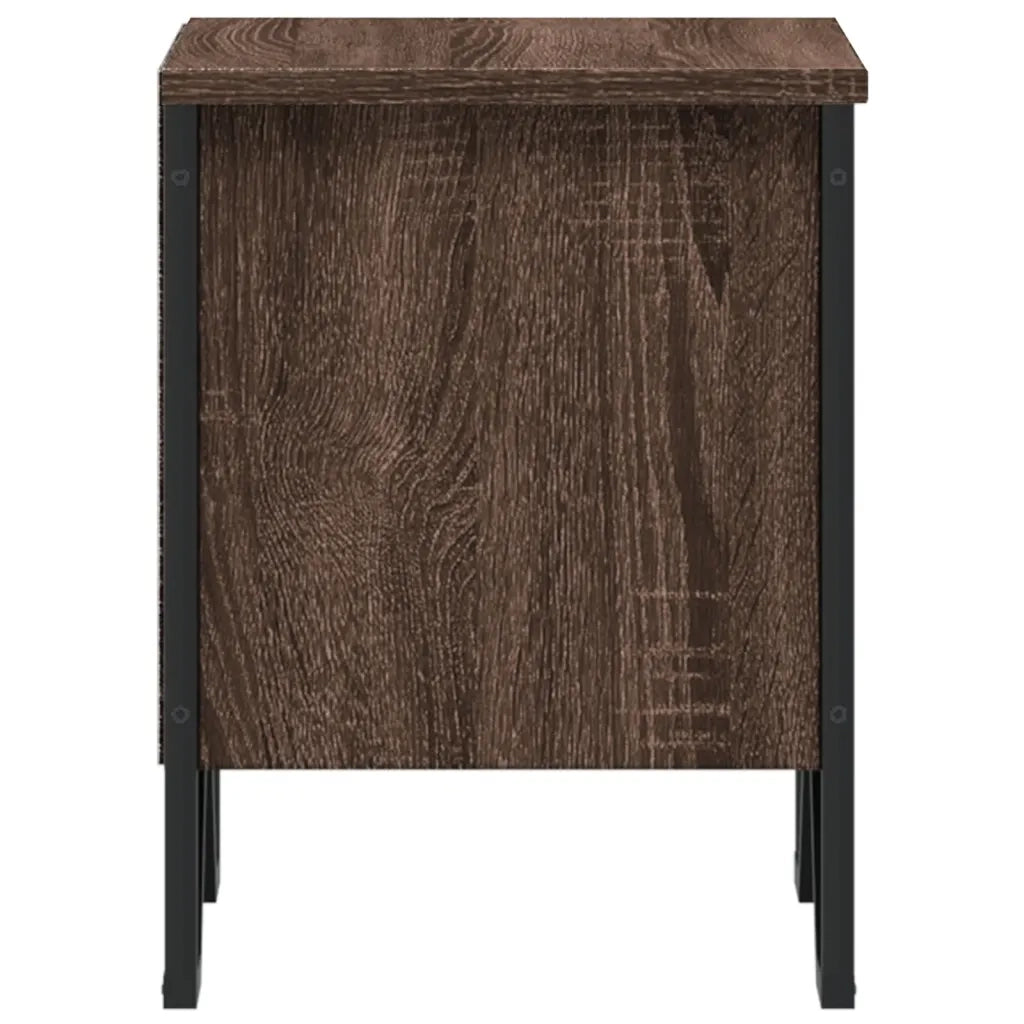Comodino | Armadio da Notte | Mobiletto da notte Rovere Marrone 40x30x40 cm in Truciolato