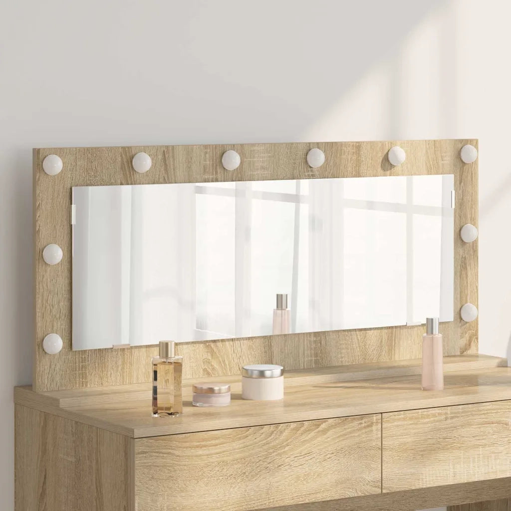 Specchio da Vanità Rettangolare Rovere Sonoma 100 x 45 x 18 cm 868327