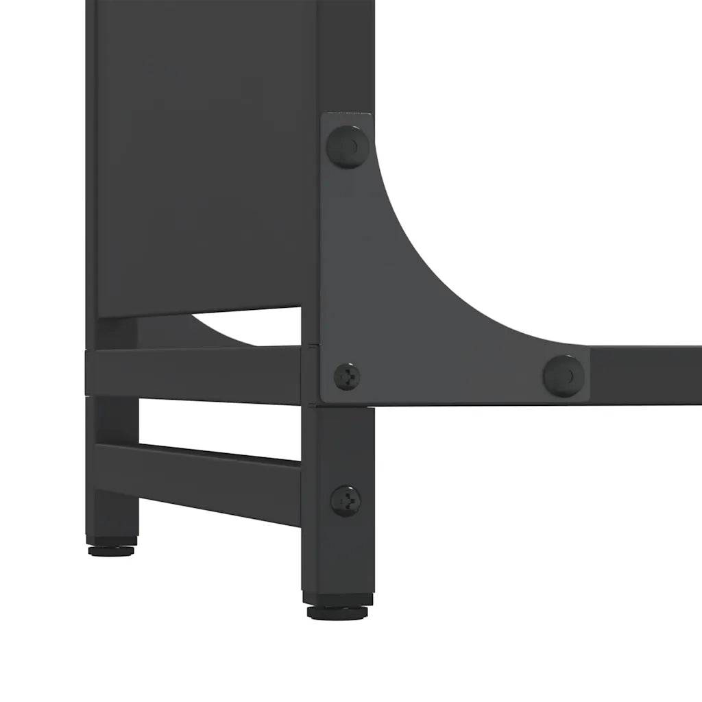 Rastrelliera per Legna da Ardere Nera 90x28x90 cm CFW1325470