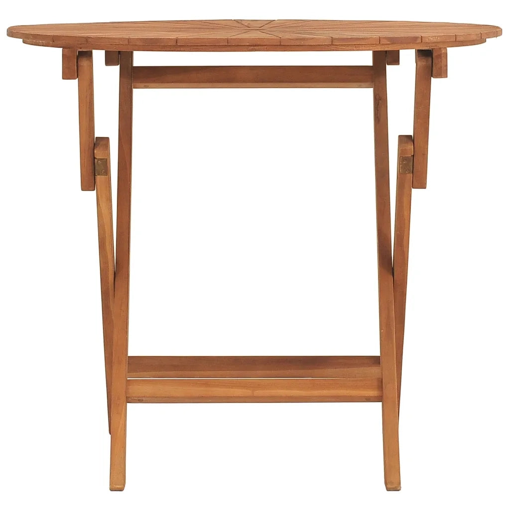 Tavolo da Giardino | Tavolino da esterno Pieghevole ? 85x75 cm Legno Massello di Teak