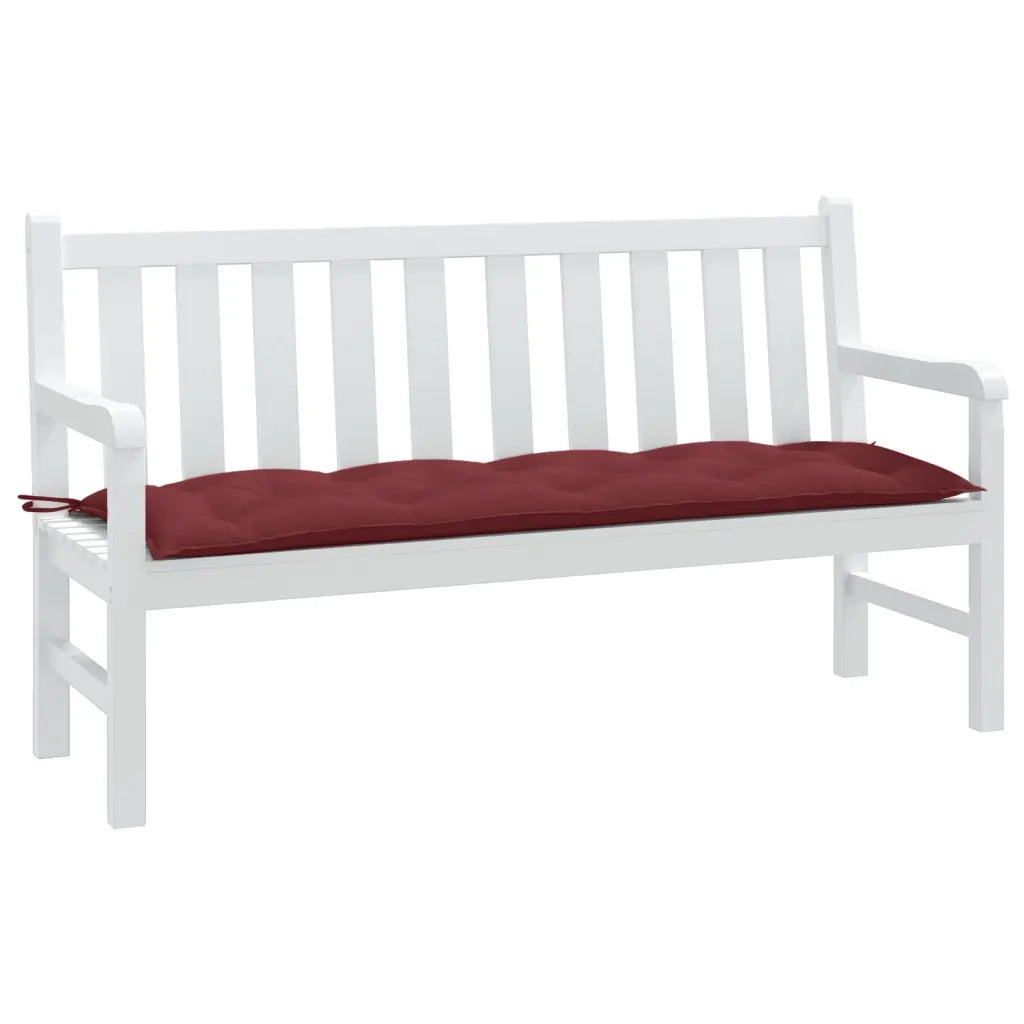 Cuscino Panca da Giardino Rosso Vino Mélange 150x50x7cm Tessuto 4002562