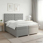 Letto box spring con materasso Grigio Chiaro 200 x 200 cm 3453493