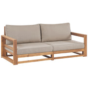 Divano da giardino in legno di acacia chiaro 2 posti moderno elegante esterno