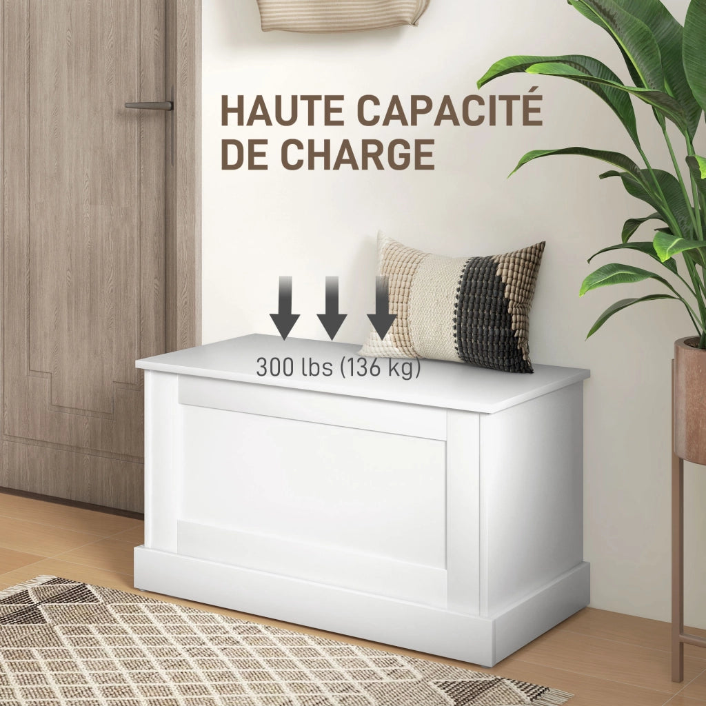 Cassa per giocattoli ¨C zephmum ¨C bianco, legno, 80x40x45