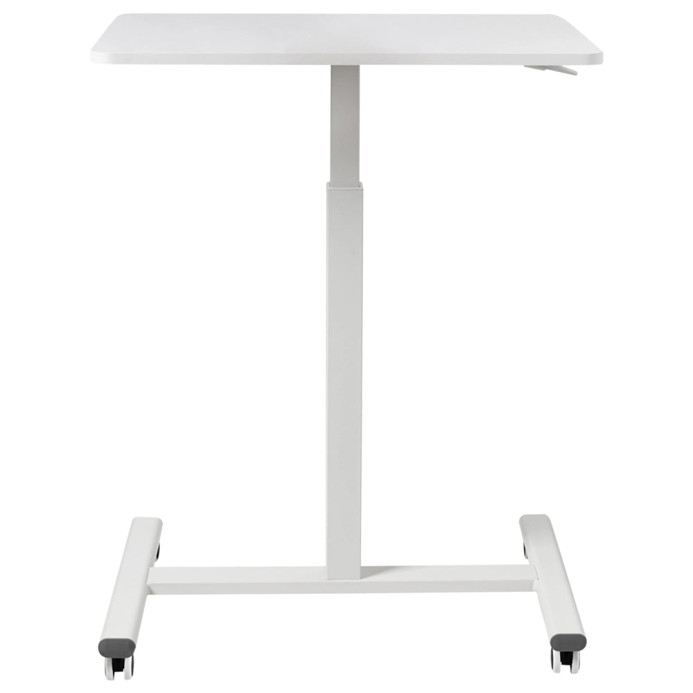 Scrivania mobile regolabile manualmente per laptop ufficio moderno 65 x 48 cm Struttura in acciaio Bianco