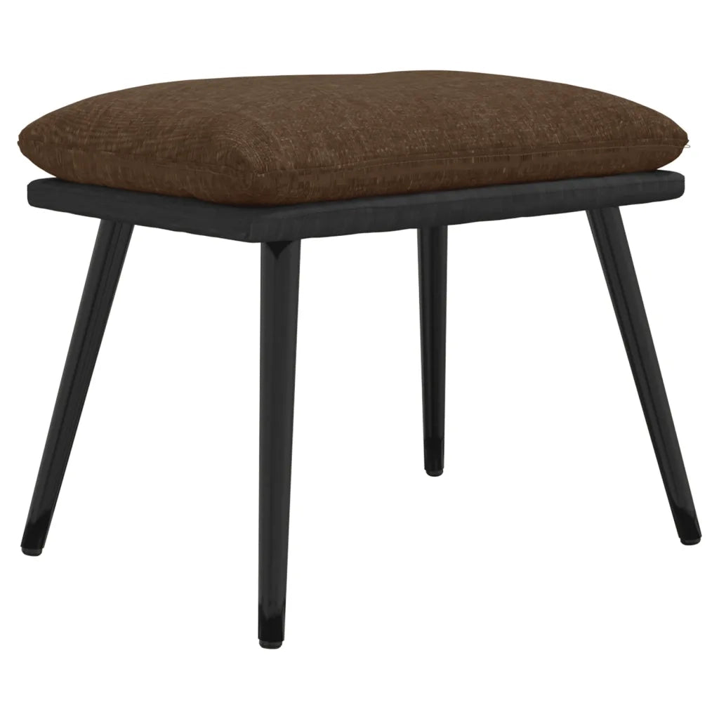 Poggiapiedi Marrone 45x29,5x35 cm in Tessuto e Similpelle 341518