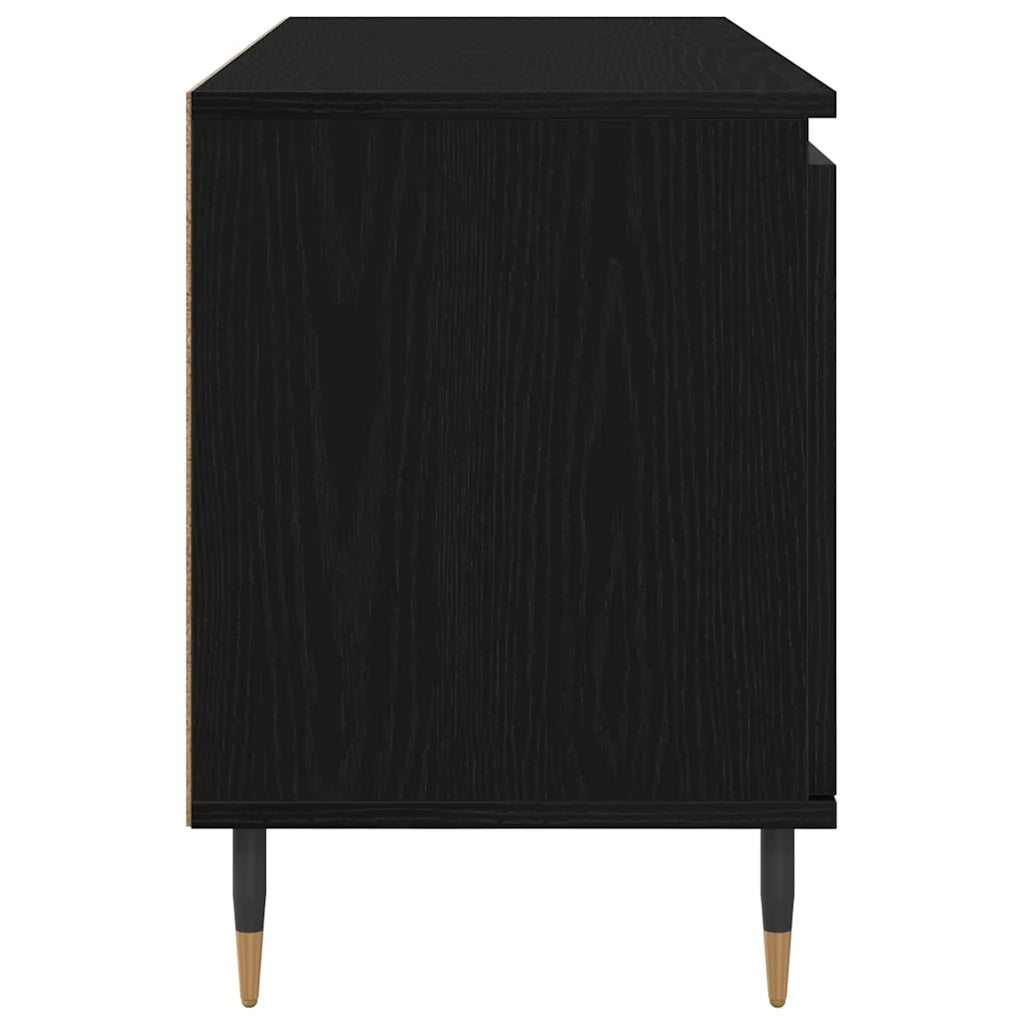Mobile TV Rovere Nero 104 x 35 x 50 cm Legno multistrato 881931