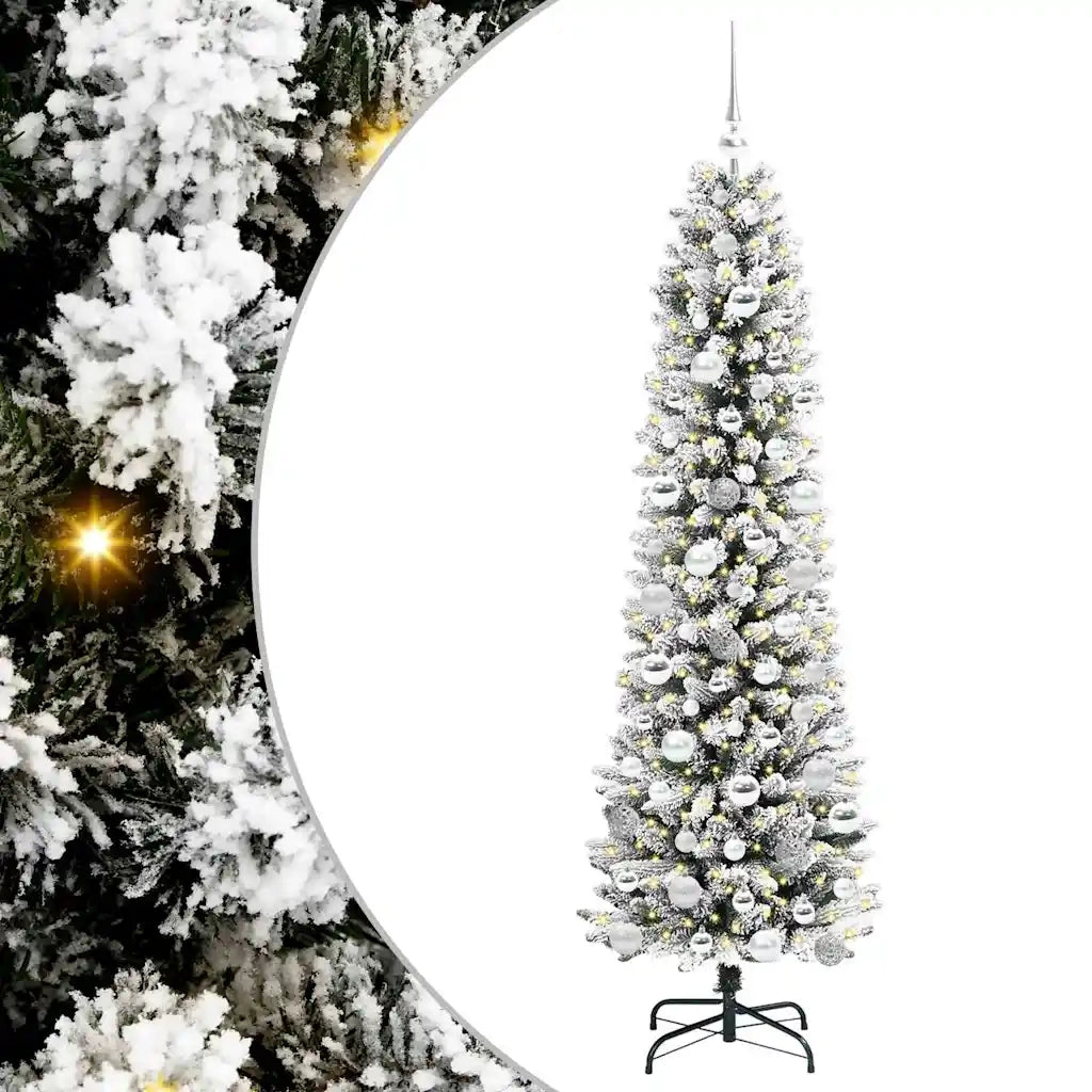 Albero di Natale artificiale con 300 LED Bianco 180 cm 3396110