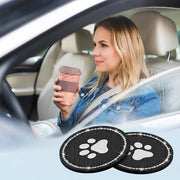 Onderzetter universale per auto 2 pezzi - cristalli strass - diametro 7 cm - compatibile con tutti i modelli - autobezzicchiatura