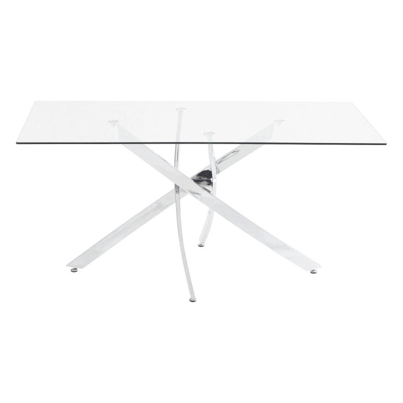 Tavolo Rettangolare Marley 160x90x75 Gambe Cromate