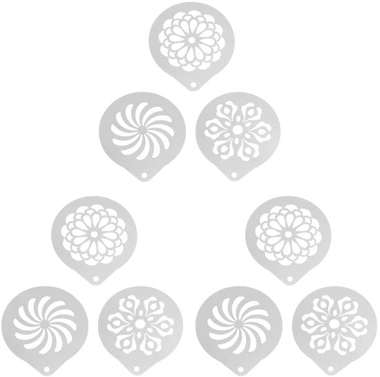 Decorazioni per cioccolato e stencil per caffè - multifunzionali e pratici - 1 pezzo - metallo
