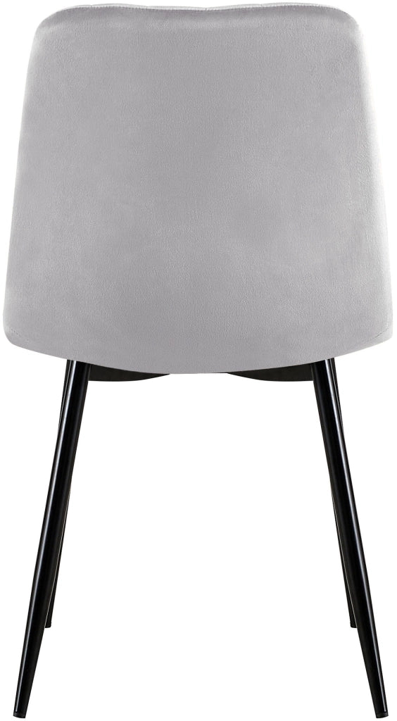 Set di 4 sedie Dijon grigio,Velluto
