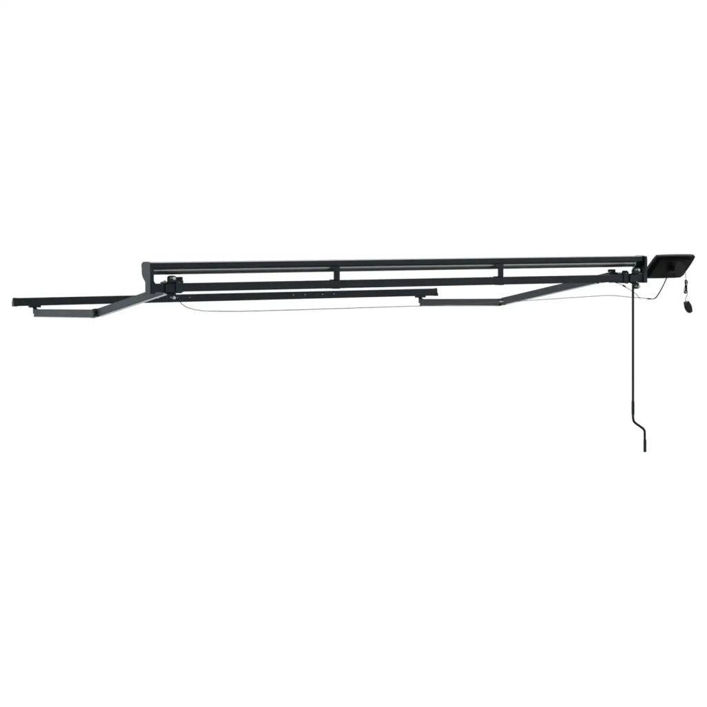 Cornice per Tenda Manuale con LED Antracite 3 x 2 m Alluminio