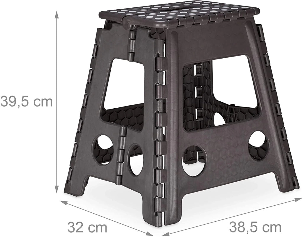 Sgabello pieghevole portatile XL 120 kg Nero 13_0002801