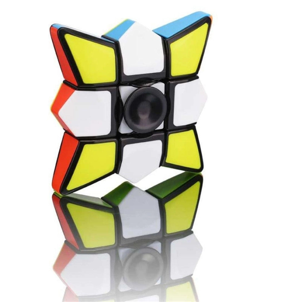 Trade Shop - Gioco Giocattolo Cubo Di Rubik Ruotante Fidget Finger Spinner Ruota A 360° 3+ -
