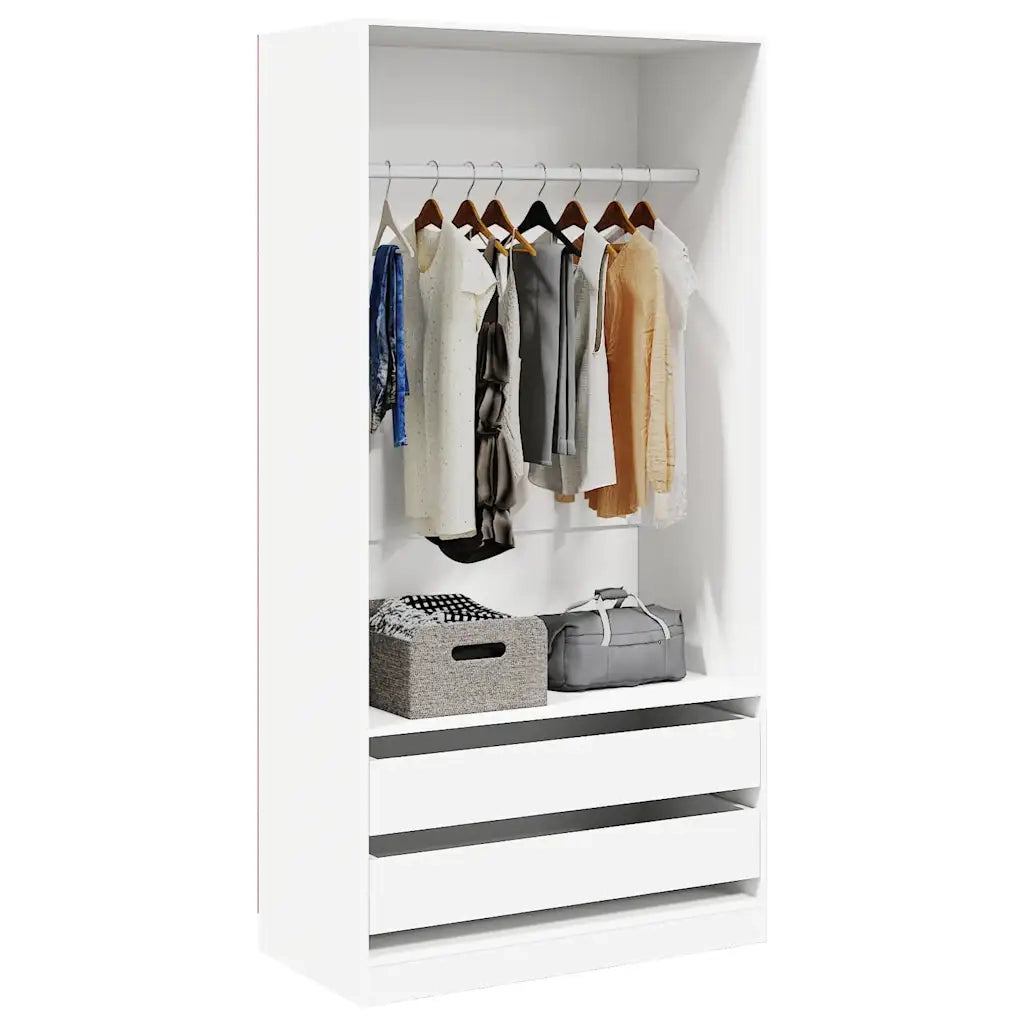 Armadio Bianco 100x50x200 cm in Legno Multistrato CFW2890138