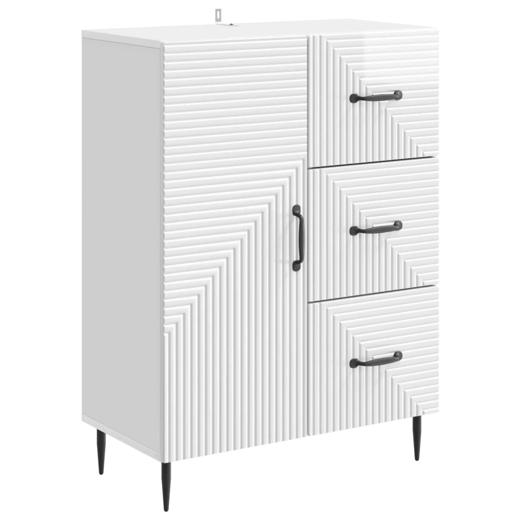 Credenza Bianco Lucido 66 x 34,5 x 89,5 cm Legno ingegnerizzato 894859