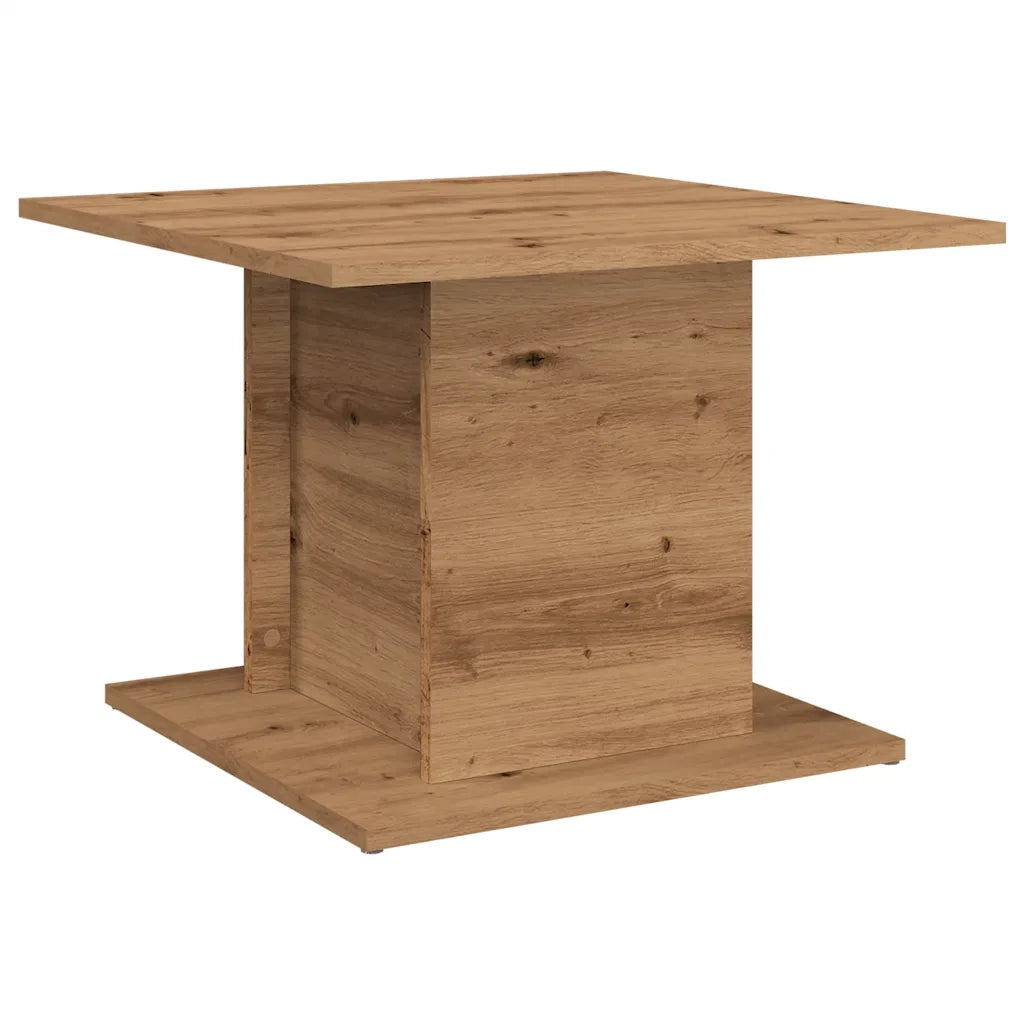 Tavolino Salotto-Tavolino da soggiorno-Tavolo Rovere Artigianale 55,5x55,5x40 cm Truciolato