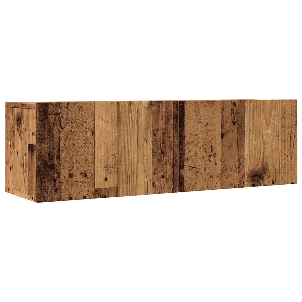 Mobili TV a Parete 2pz Legno Antico 100x30x30 cm