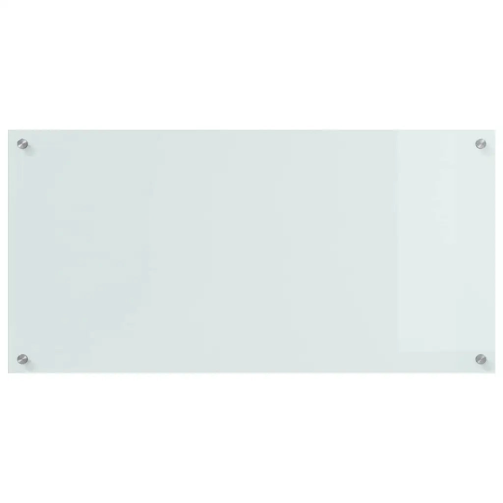 Schienale da cucina 2 pcs Bianco 100 x 50 cm vetro temperato