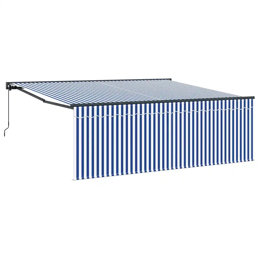 vidaXL Tenda Retrattile Blu e antracite 400 × 300 cm