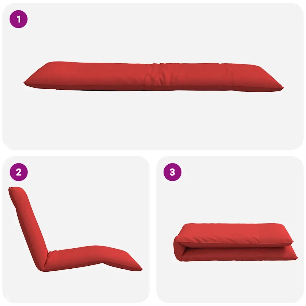 Sdraio da giardino | Lettino Pieghevole Rosso 175x54x8,5 cm in Tessuto Oxford