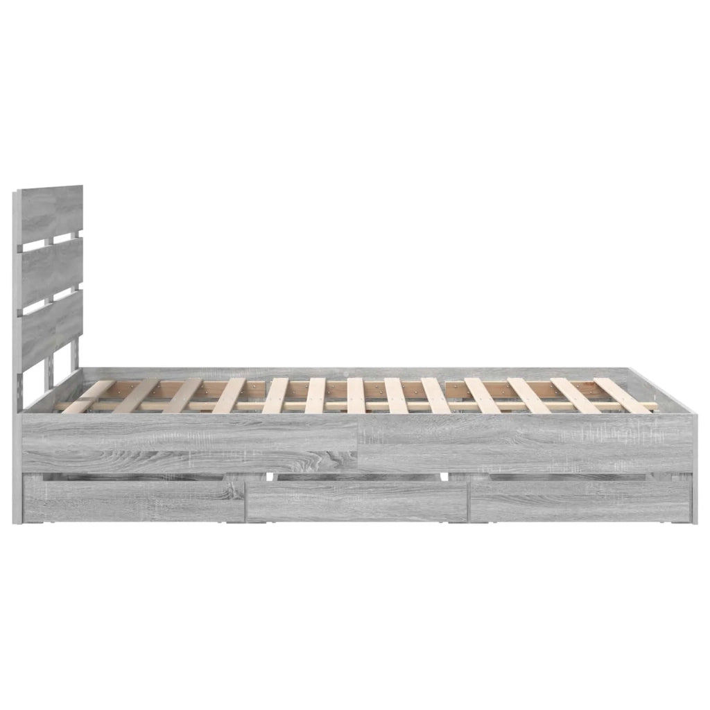 Struttura del letto con cassetto Grigio Sonoma 120 x 190 cm 3411852