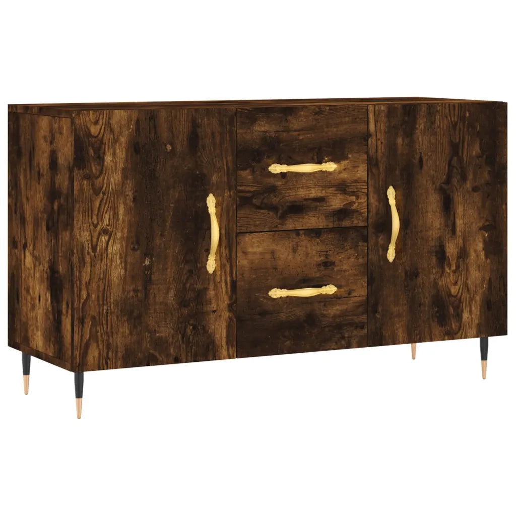 Credenza | Madia | Buffet da pranzo | Armadio da pranzo Rovere Fumo 100x36x60 cm in Legno Multistrato