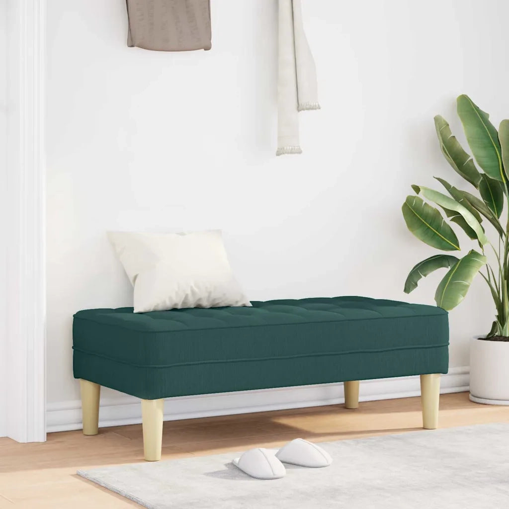 panchina con cuscino Verde Scuro 113 x 57 x 39 cm Tessuto 42001939