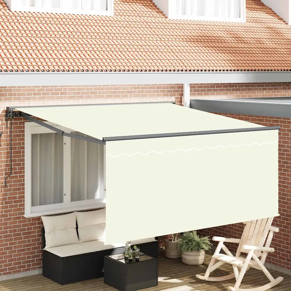 vidaXL Tenda Retrattile Crema 350 x 250 cm