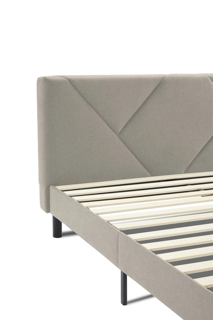 Hemera, Letto Piazza e Mezza Dimensione Materasso 120x190 cm, Grigio Tortora