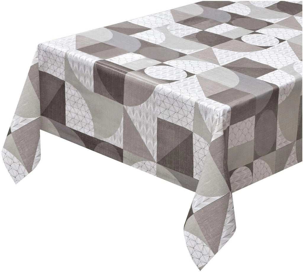 Tovaglia Cucina Antimacchia Plastificata 140x500 Cm Cerata Copritavolo Design Geometrico