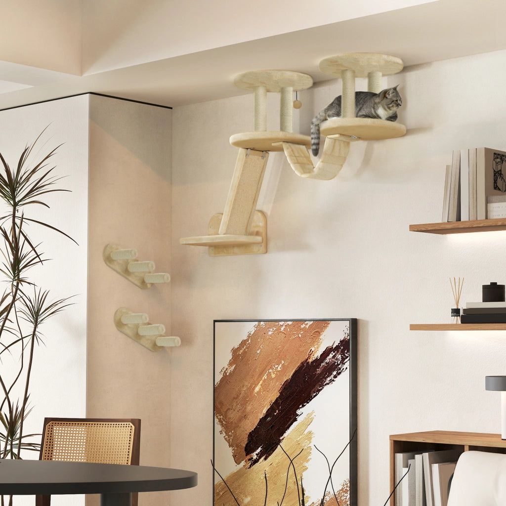 Scaletta per Gatti ¨C zephmum ¨C Montaggio Parete, Beige