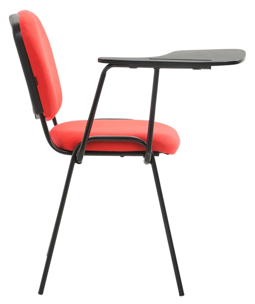 Set di 4 sedie Ken in tessuto con tavolo pieghevole rosso