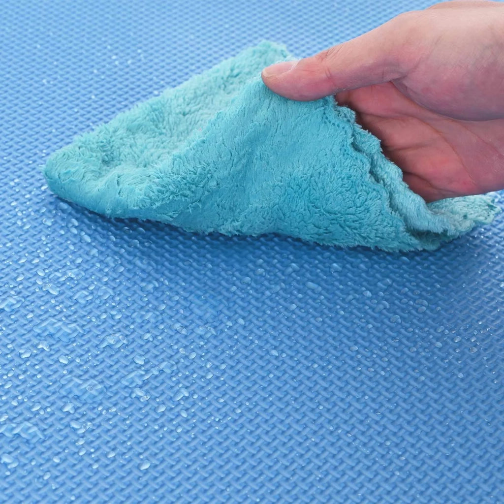 Tappetino per piscina 36 pz Ø 350 cm Rotondo Schiuma EVA Blu 42042641