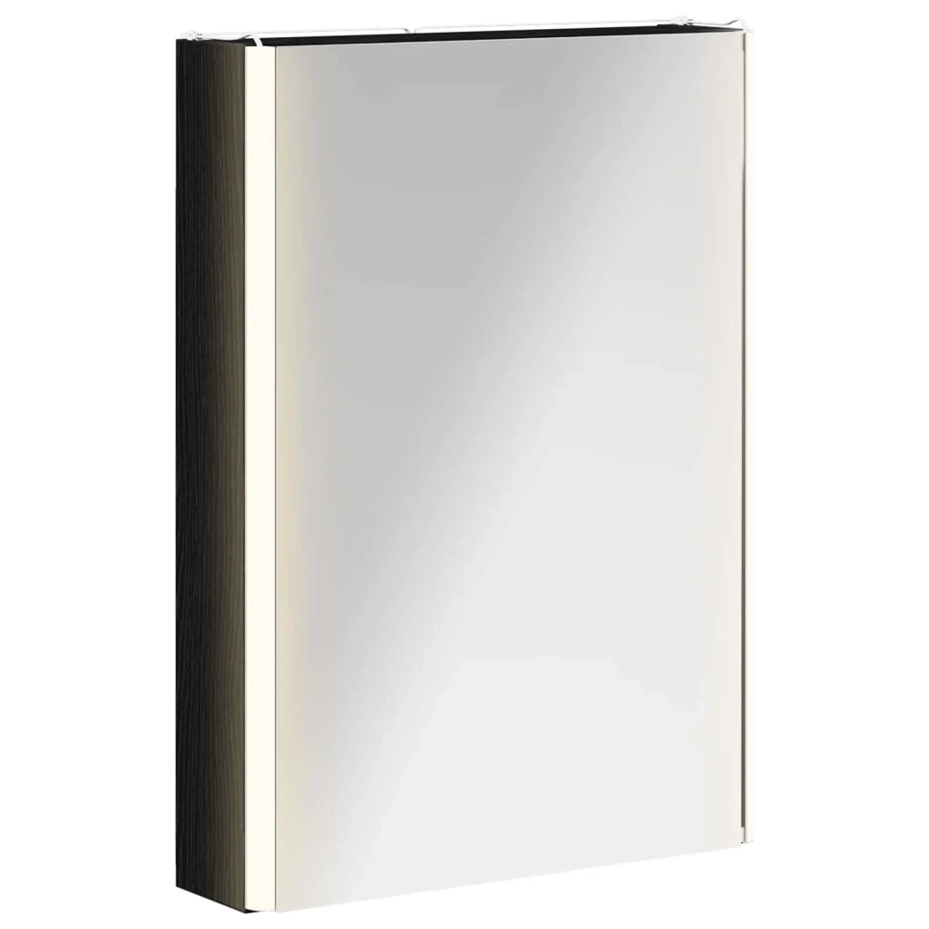 Mobiletto per specchio da bagno Rovere Nero 43 x 11,5 x 60,5 cm 889224