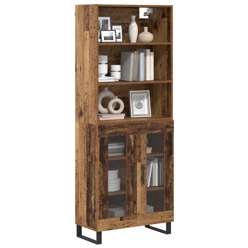 Credenza-Buffet-Armadio da cucina Legno vecchio 69,5 x 34 x 180 cm Legno multistrato 642153
