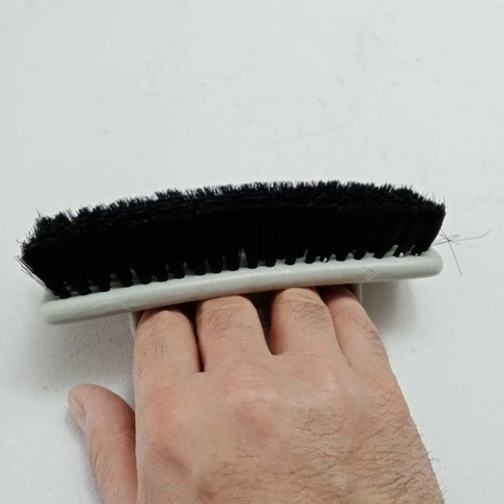 Spazzola per scarpe setola nera universale con impugnatura in pvc