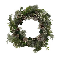 Coroncina plastica bianco tondo cm Ø56