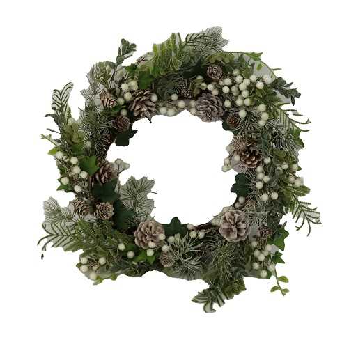 Coroncina plastica bianco tondo cm Ø56