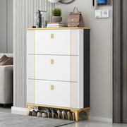 scarpiera Armadietto portascarpe grigio per ingresso | Organizzatore portascarpe autoportante con secchiello ribaltabile con 3 cassetti ribaltabili | Portascarpe stretto per ingresso da 70 cm/28