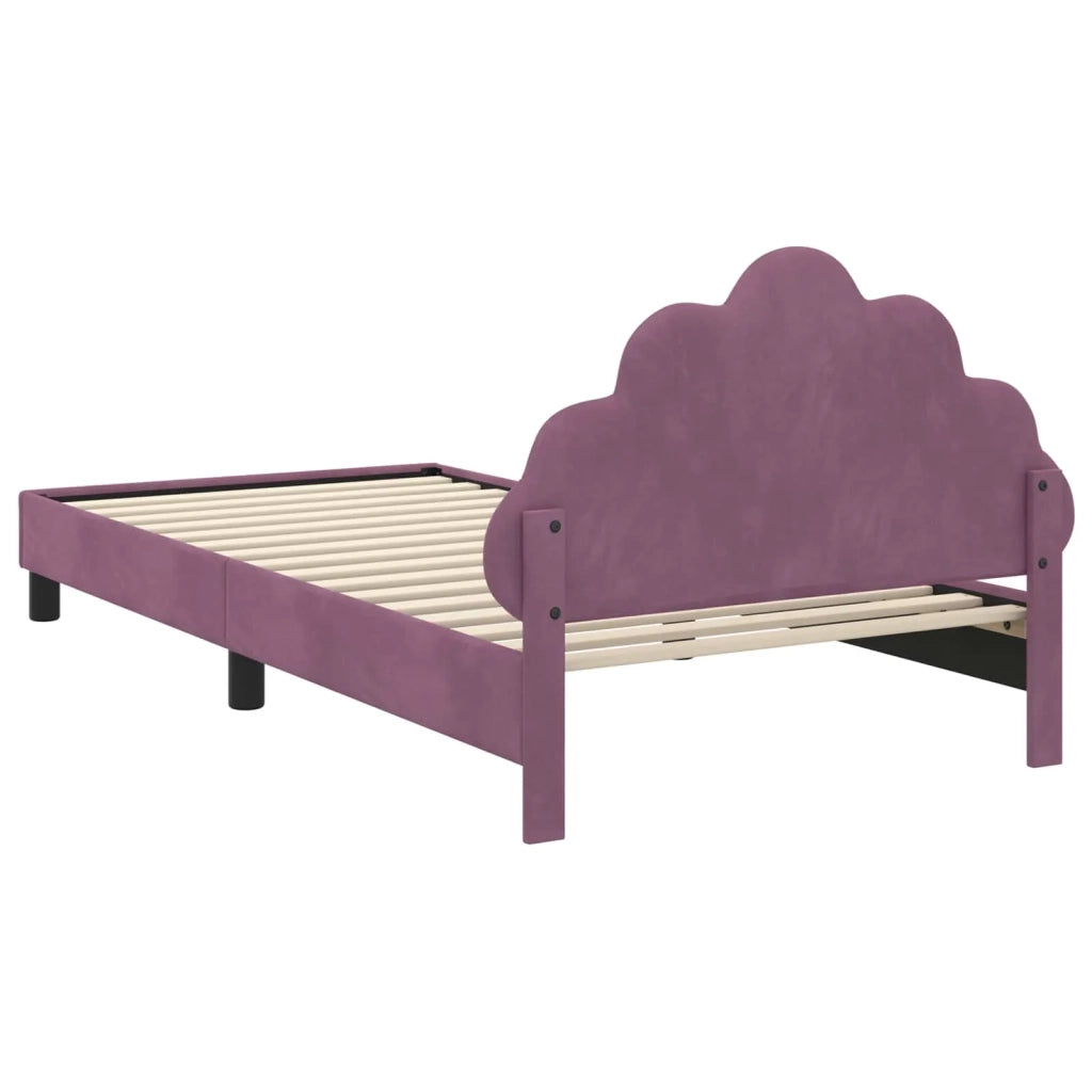 Struttura letto bambini con testata Viola 80 x 200 cm Velluto 42011152