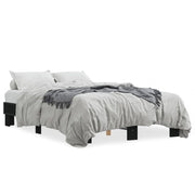 Letto matrimoniale | Letto per adulti | Giroletto Nero 120x200 cm in Legno Multistrato e Metallo